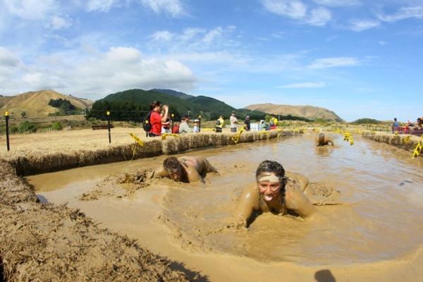 Wellingtonians were knee deep in the mud.